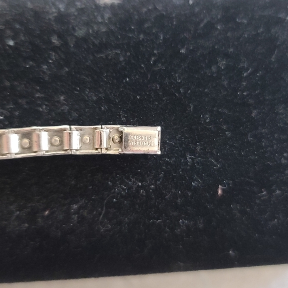 Vintage Dorsons Art Deco Sterling silver and crystal choker & Earings set. - Picture 6 of 15